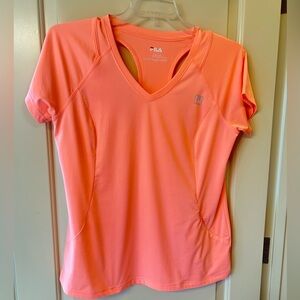 Short sleeve Fila athletic top, size L